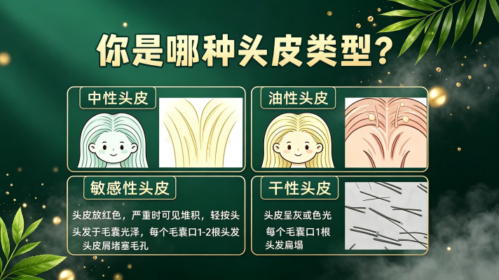 神草传奇养发馆：你是哪种头皮类型？看懂头皮状态，选对养发方式